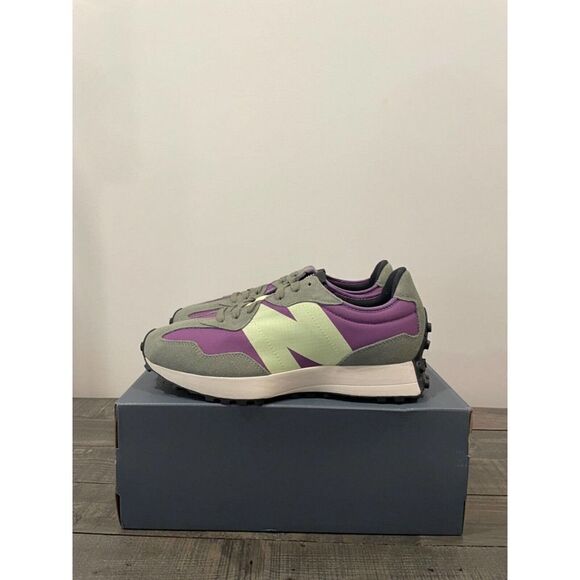 New Balance 327 Men Sz 10.5-12 Casual Retro Shoe Green White Sneaker Trainer NEW - Picture 6 of 13